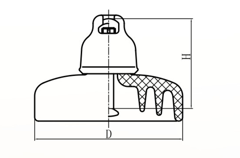 耐污悬式瓷绝缘子钟罩型
