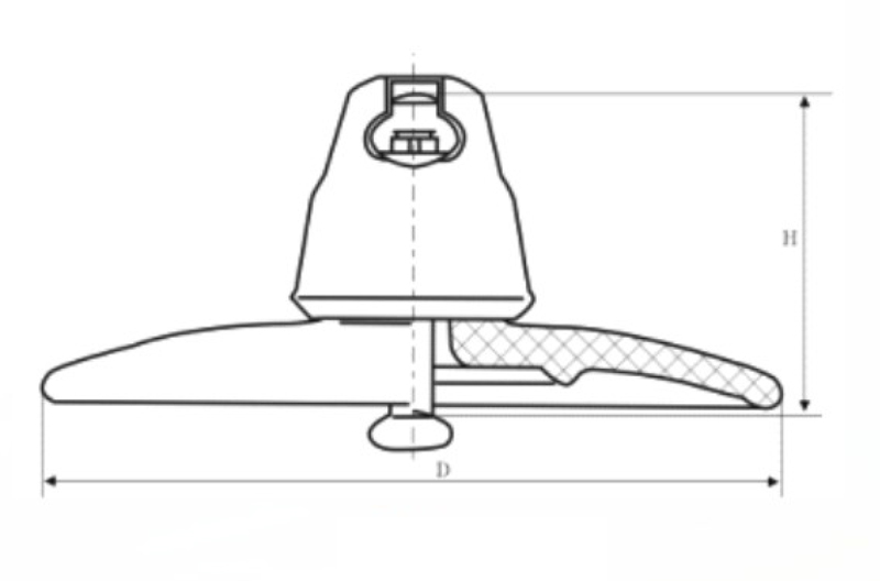 耐污悬式瓷绝缘子空气动力型